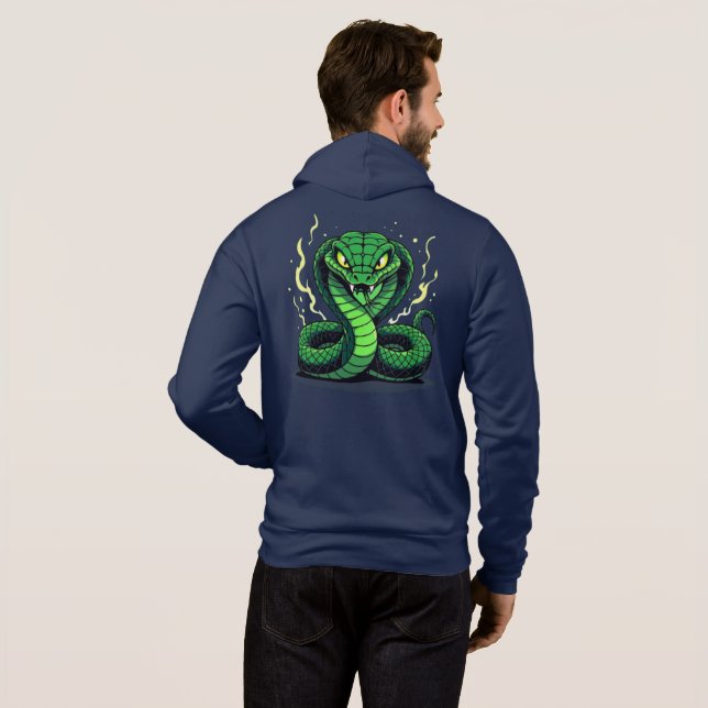 Venomous Snake – Danger and Precision Hoodie (Schwarz voll)