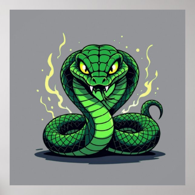 Venomous Snake – Danger and Precision Poster (Vorne)