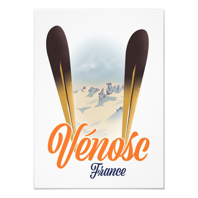 Vénosc, Frankreich Skiposter Fotodruck (Vorne)