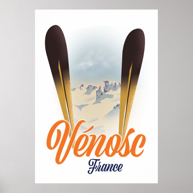 Vénosc, Frankreich Skiposter Poster (Vorne)