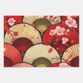 Ventile und Blüten Geschenkpapier Set