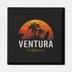 Ventura Beach California Palms Vacation Surf Magnet