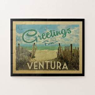 Ventura Beach Vintage Travel Puzzle