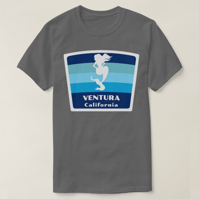 Ventura California CA Beach Schwimmbad Meerjungfra T-Shirt (Design vorne)