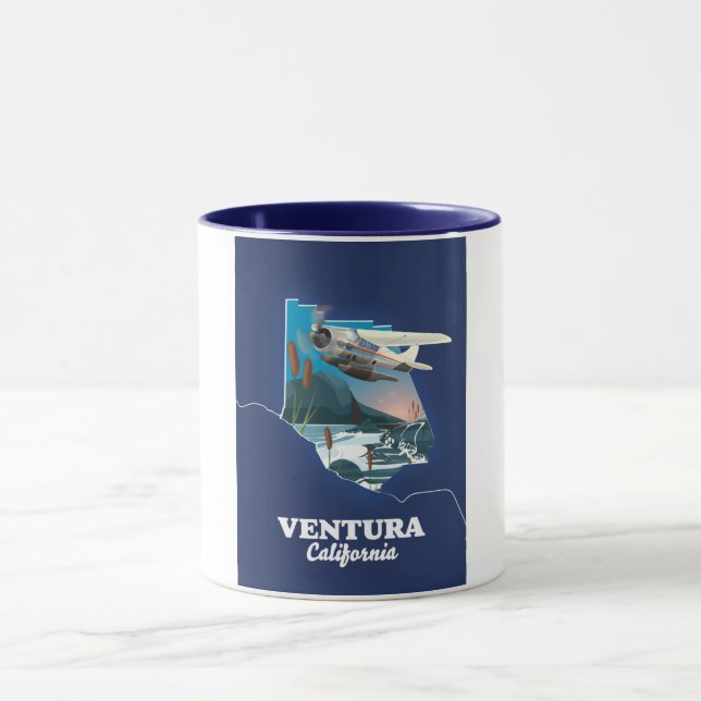 Ventura California Reiseplan Tischnummer Tasse (Zentrum)