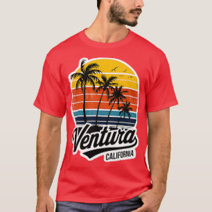 Ventura California Vintag Sunset Palm Trees 70er R T-Shirt