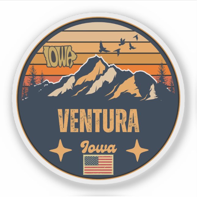 Ventura, Iowa Aufkleber (Vorderseite)