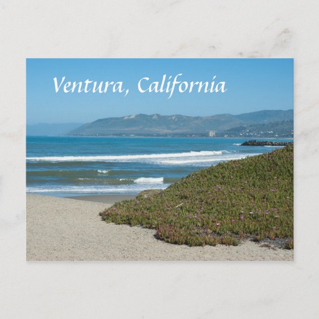 Ventura, Kalifornien, Pazifik und Strand Postkarte (Vorderseite)
