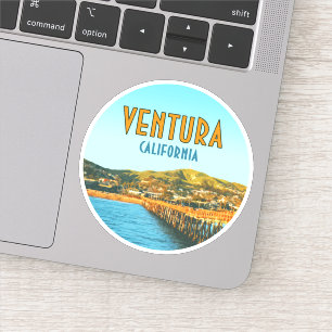 Ventura Pier Beach California Vintag Aufkleber