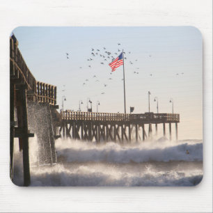 Ventura-Pier bewegt   El Nino wellenartig Mousepad