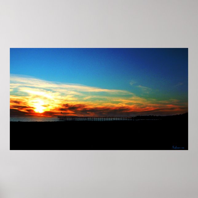 Ventura Pier Sunset 8. Januar 2012 Poster (Vorne)