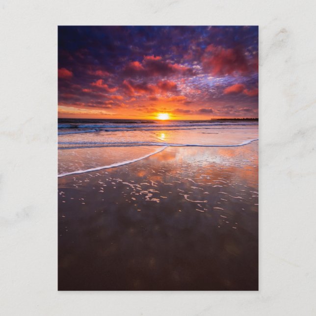 Ventura Staat Beach bei Sunset Postkarte (Vorderseite)