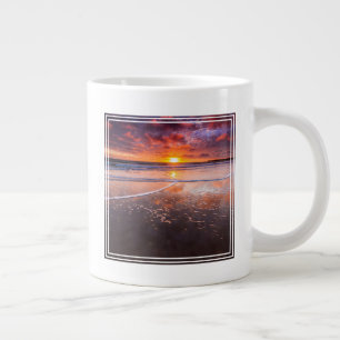 Ventura State Beach bei Sonnenuntergang Jumbo-Tasse
