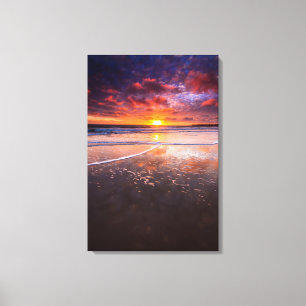 Ventura State Beach bei Sonnenuntergang Leinwanddruck