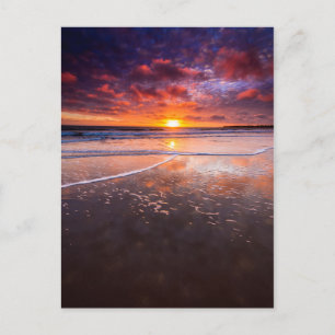 Ventura State Beach bei Sonnenuntergang Postkarte