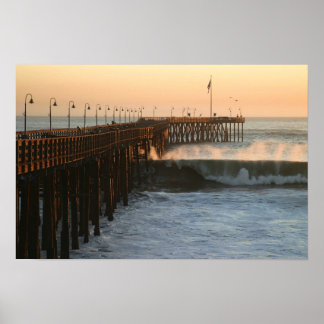 Ventura Storm Pier Poster