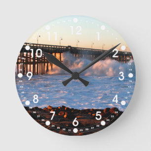 Ventura Storm Pier Runde Wanduhr