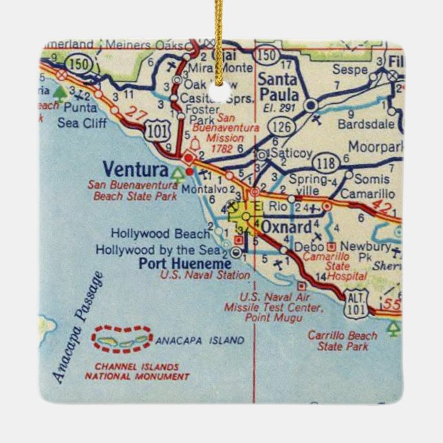 Ventura Vintage Karte Keramikornament (Rückseite)