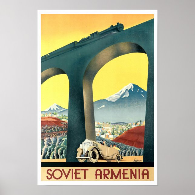 Venture Art Deco Armenia Tourismus Poster (Vorne)