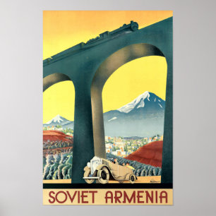 Venture Art Deco Armenia Tourismus Poster