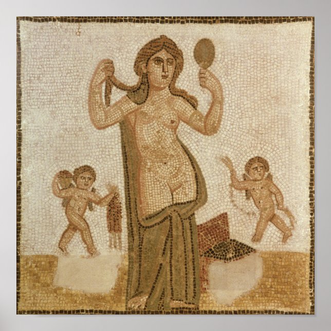 Venus auf ihrer Toilette Poster (Vorne)