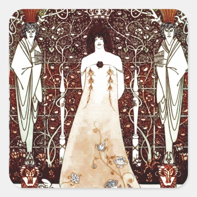 Venus between Terminal gods Quadratischer Aufkleber (Vorderseite)