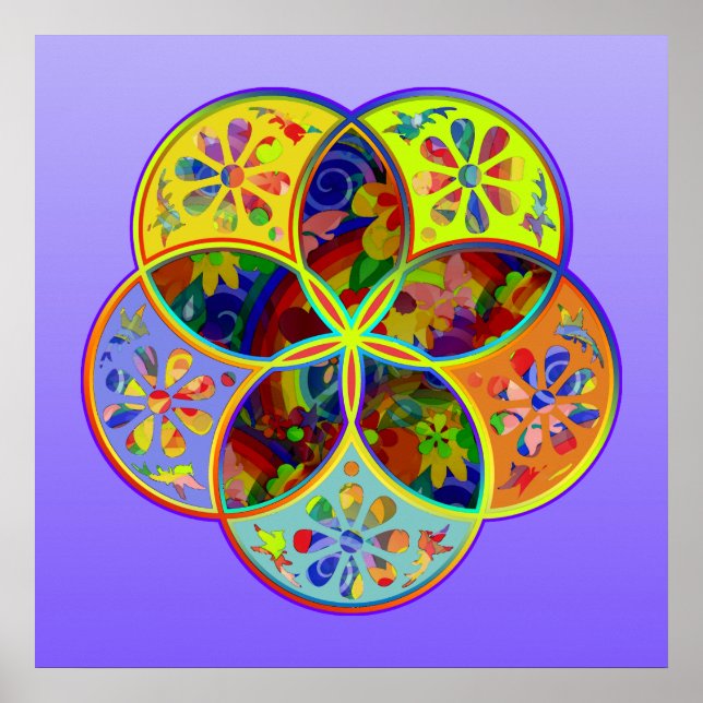 Venus Blume der Liebe schöne Künste Blume Power Poster (Vorne)