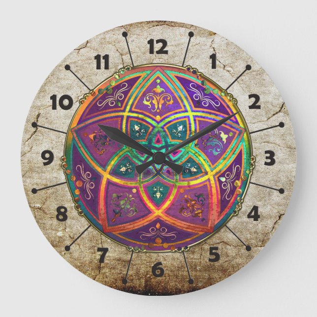 Venus Blume der Liebe schöne Künste Orientalisches Große Wanduhr (Vorderseite)