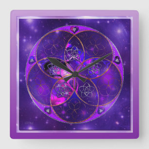 Venus Blume der Liebe schöne Künste Universe Quadratische Wanduhr