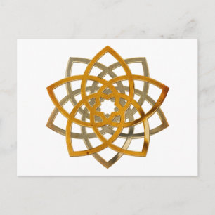 Venus Blume Duo - antikes Metall Postkarte