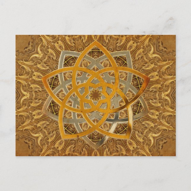 Venus Blume Duo - antikes Metall Postkarte (Vorderseite)