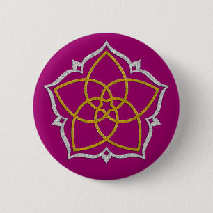VENUS BLUME / Venusblume Lotus GOLD SILVER Button