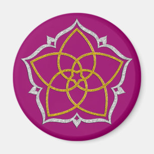 VENUS BLUME / Venusblume Lotus GOLD SILVER Magnet