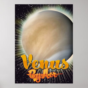 Venus By Air Vintage-Flugposter Poster