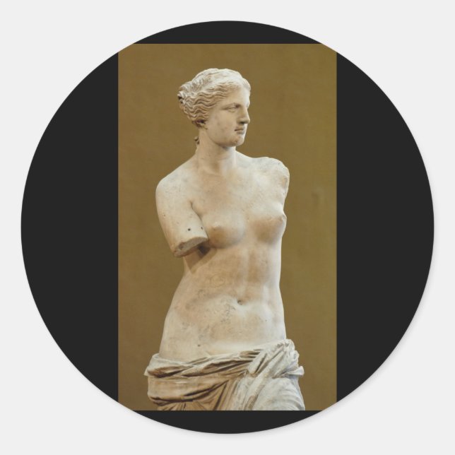Venus de Milo Runder Aufkleber (Vorderseite)