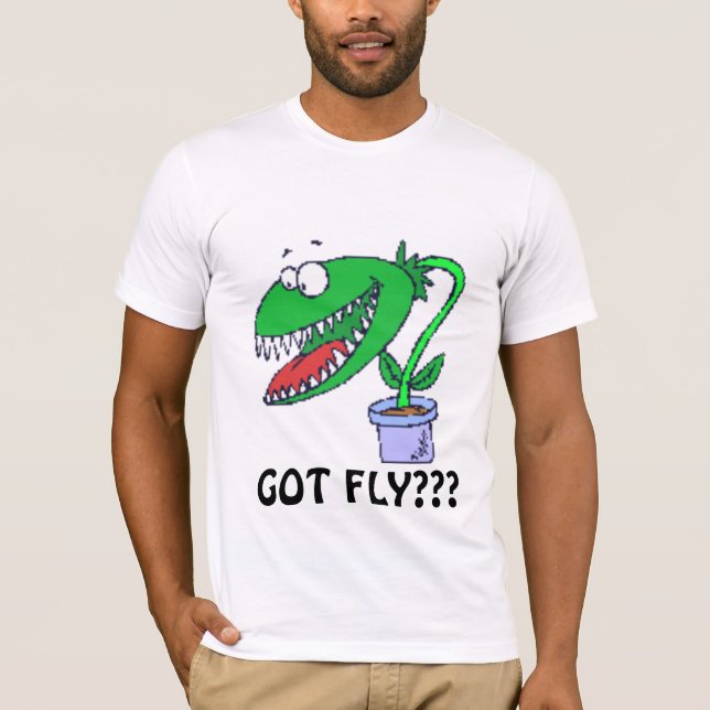 VENUS FLIEGENFALLE GOT FLIEGE??? LUSTIGER CARTOON T-Shirt (Vorderseite)