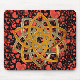 Venus Flower Duo - antikes Metall   Herz Muster Mousepad