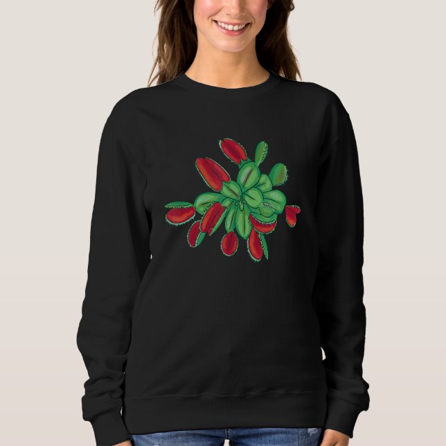 Venus Fly Trap Pflanze Sweatshirt (Vorderseite)