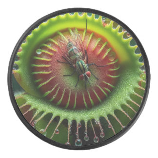 Venus Flytrap Floral Bold Fun Whimsical  Eishockey Puck