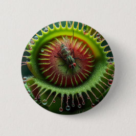 Venus Flytrap Floral Fun Bold Whimsical Button