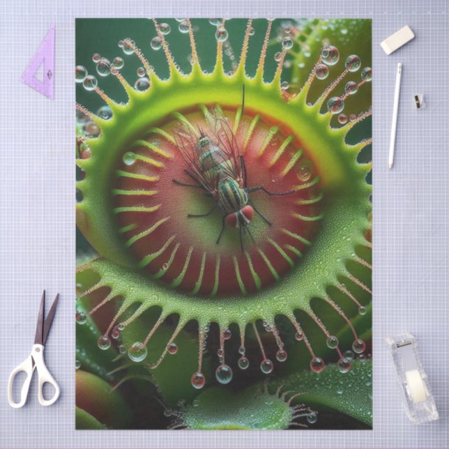 Venus Flytrap Floral Whimsical Fun Wild Seidenpapier (Basteln)