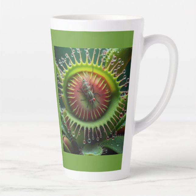 Venus Flytrap Grün und Rot Milchtasse (Rechts)