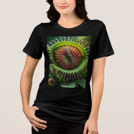 Venus Flytrap Grün und Rot Tri-Blend Shirt