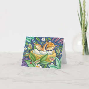 Venus Flytrap HATCHING DRAGON NOTE CARD Blank Karte