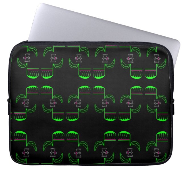 Venus Flytrap Muster Laptop Sleeve (Vorderseite)