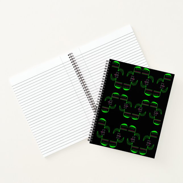 Venus Flytrap Muster Spiral Notebook Notizbuch (Innenseite)