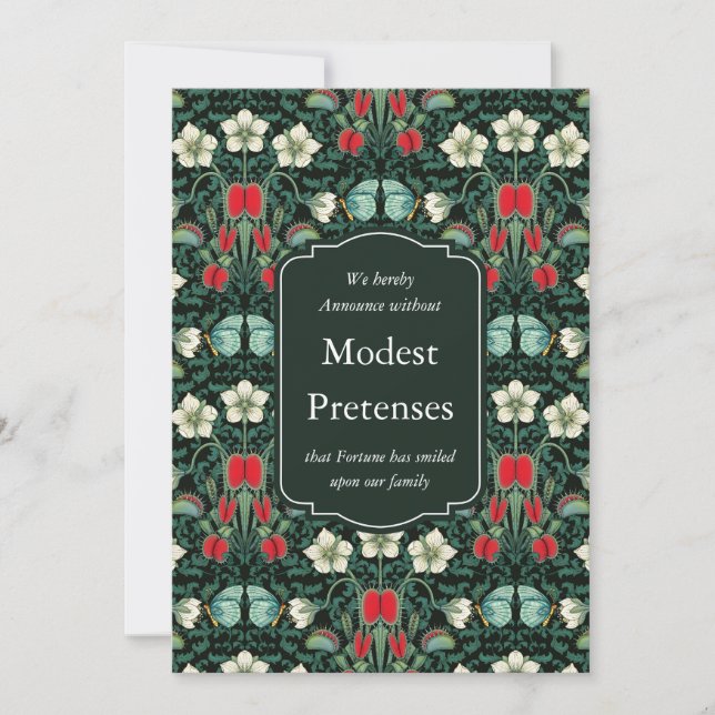 Venus Flytrap Personalisiert Viktorianisch Gothic Mitteilungskarte (Vorderseite)