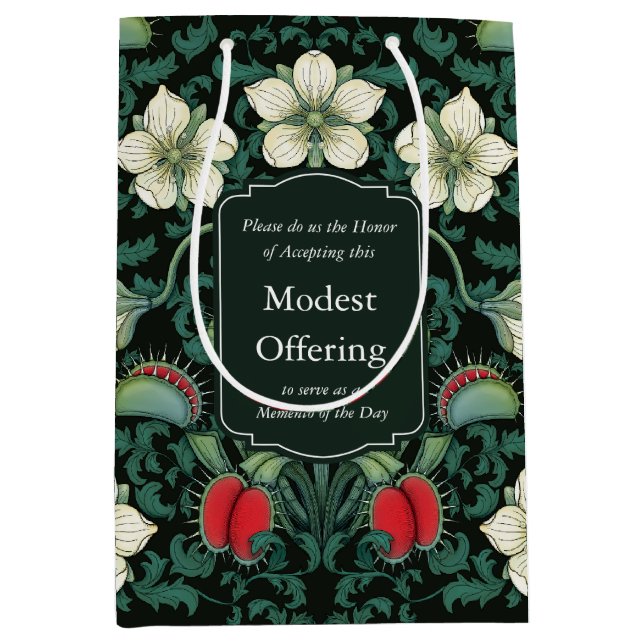 Venus Flytrap Viktorianisch Gothic Personalisiert Mittlere Geschenktüte (Vorderseite)