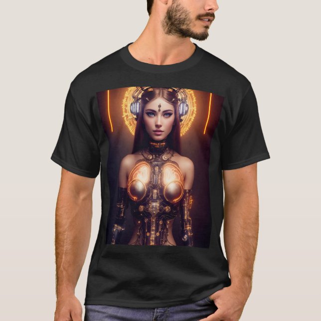 VENUS GLOWING CYBORG ROBOTER T-Shirt (Vorderseite)