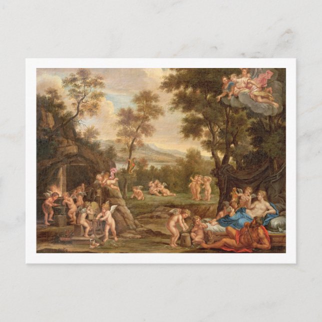 Venus in vulkanischer Schmiede, 18. Jahrhundert Postkarte (Vorderseite)